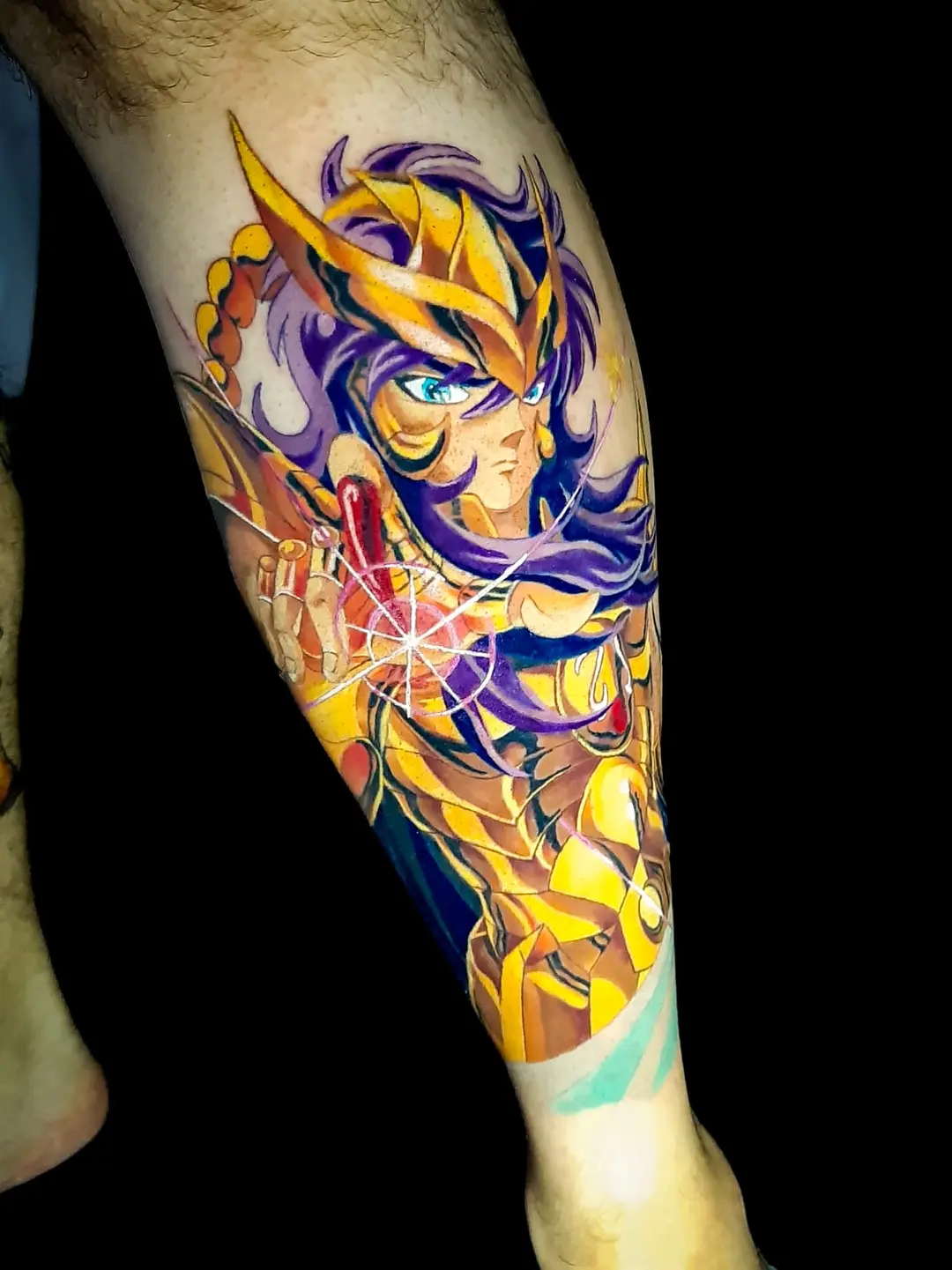 Tatuagem Cavaleiros Do Zodiaco Milo Escorpiao em Mogi das Cruzes por Cris Verbena